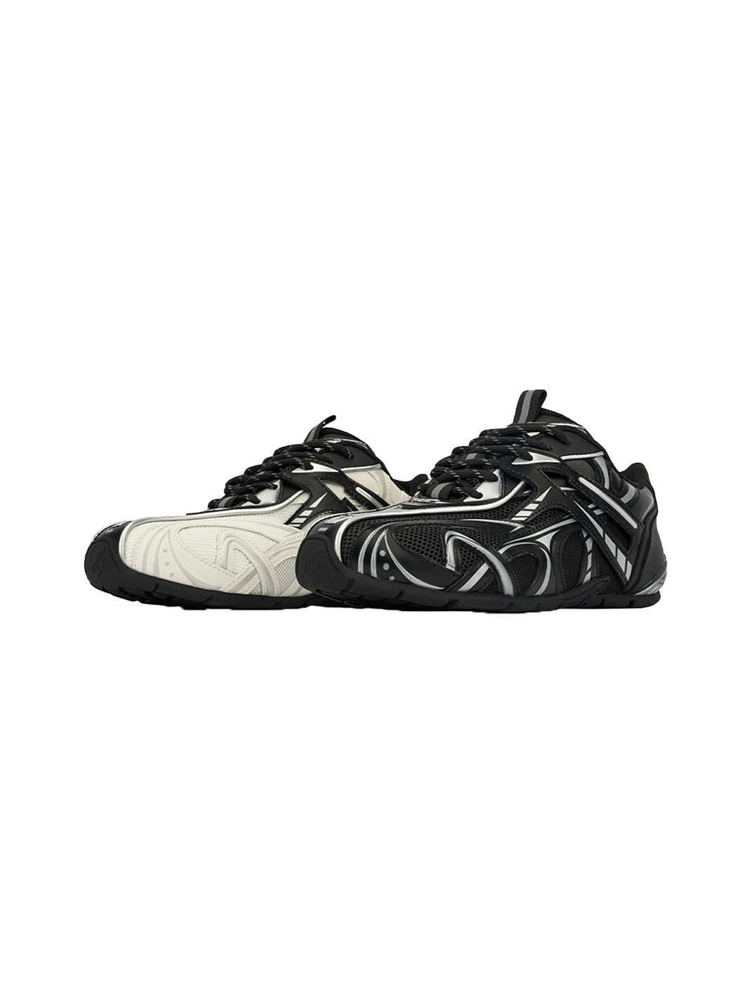 NEXT IMPULSIVE | Black White Techwear German Trainers - PSYLOS 1, NEXT IMPULSIVE | Black White Techwear German Trainers, Retro Trainers, NEXT IMPULSIVE•JAPAN, PSYLOS 1
